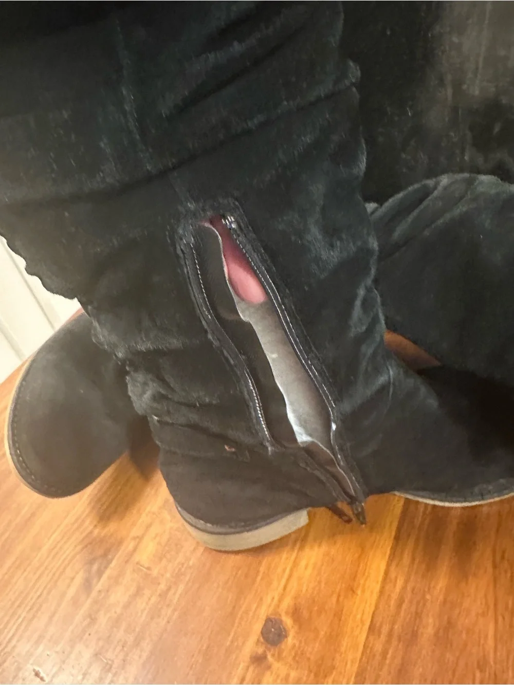 Boutique 9 Nine West Black Suede Boots BTNIXXA Size 8 with Box